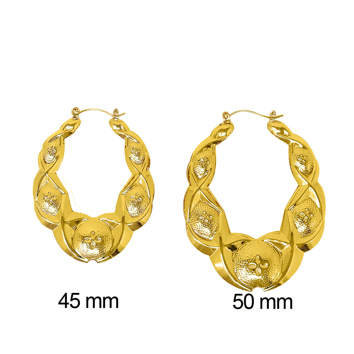 Buy quality Impressive 22kt gold basket hoop earrings in Pune