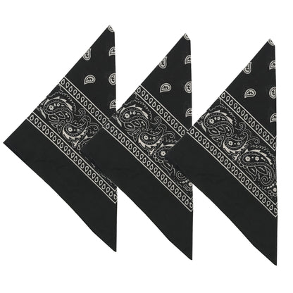 Paisley 3 piece Assorted Cotton Bandanas