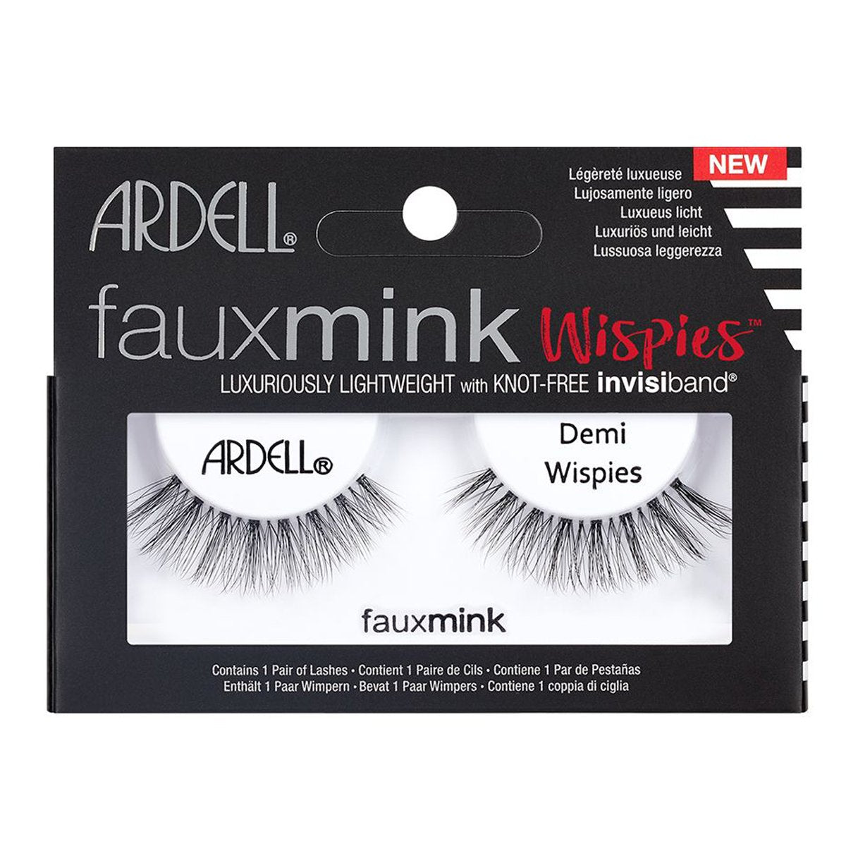 Ardell Fauxmink Demi Wispies False Eyelashes Black