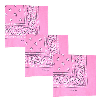 Paisley 3 piece Assorted Cotton Bandanas